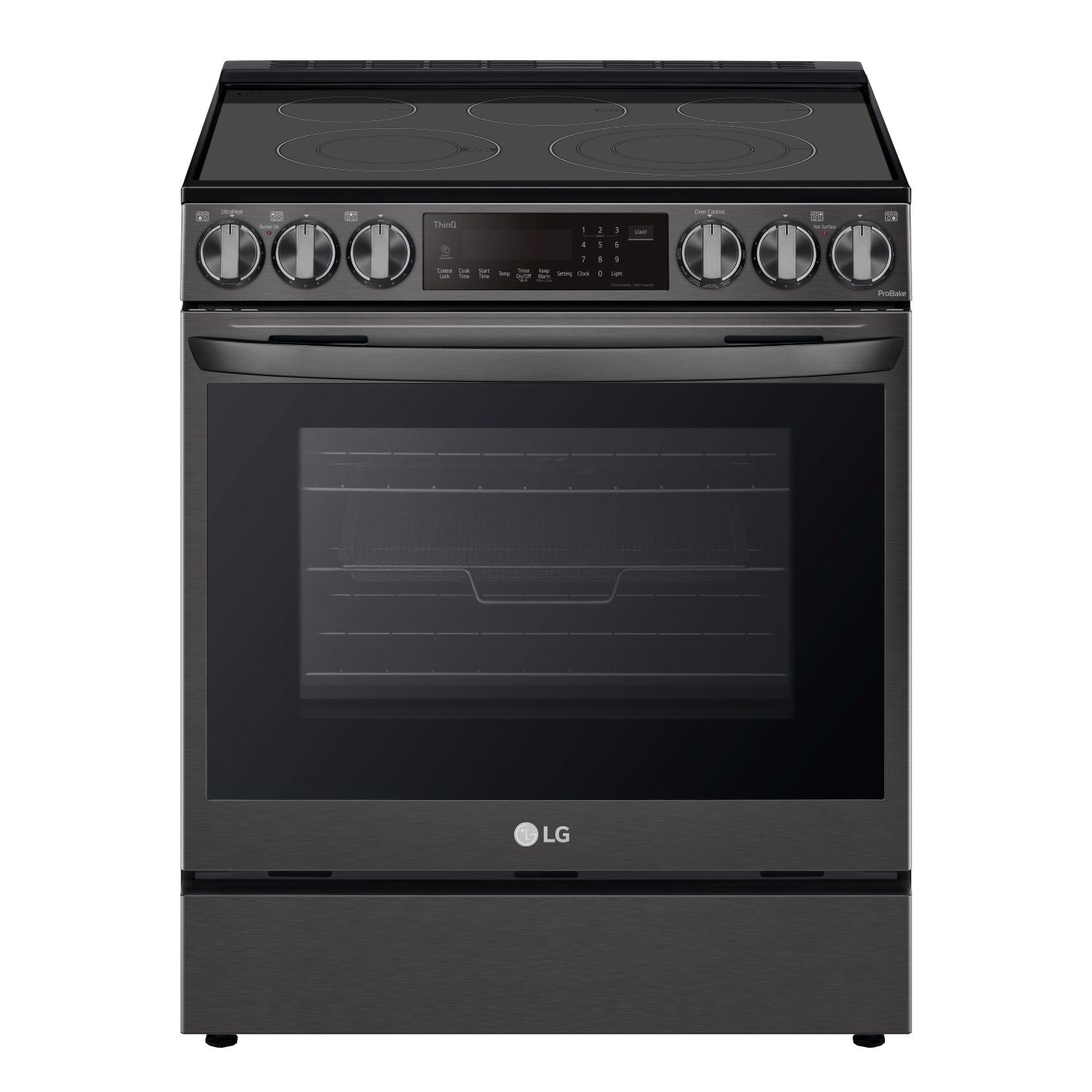 LG LSEL6335D 6.3 Cu.Ft Black Stainless Steel Smart Wi-Fi Enabled Slide-In Electric Range with ProBake Convection, InstaView & AirFry - Perfect for Modern Kitchens, Holiday Cooking & Family Gatherings