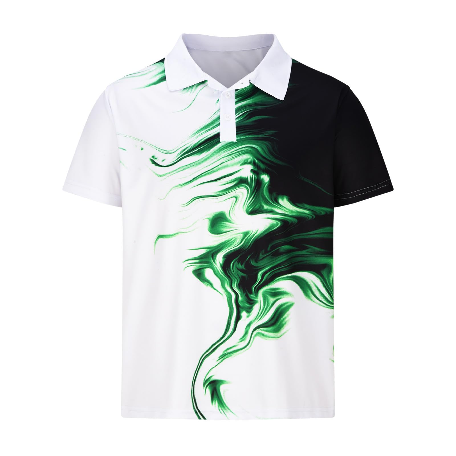 Men's Tie Dye Polo Shirts - Short Sleeve Casual T-Shirts for Summer, Golf & Work - Breathable Cotton Blend Top for Dads & Guys | Perfect for Office, Outdoor Activities & Daily Wear
