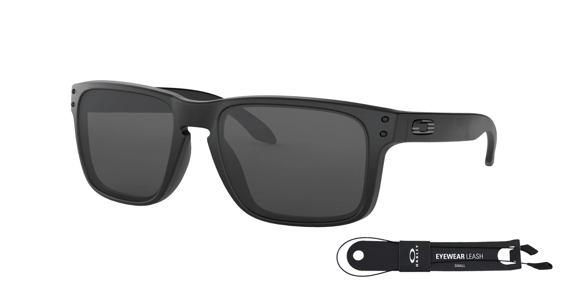 Oakley Holbrook OO9102 Polarized Sunglasses for Men - UV Protection, Durable Frame, Bundle with Leash & VISIOVA Accessories - Perfect for Running, Driving, and Outdoor Sports