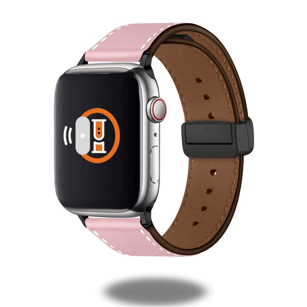 Classic Leather Bracelet with Magnetic Clasp - Elegant Adjustable Wristband for Men & Women, Perfect for Casual Wear, Office & Special Occasions