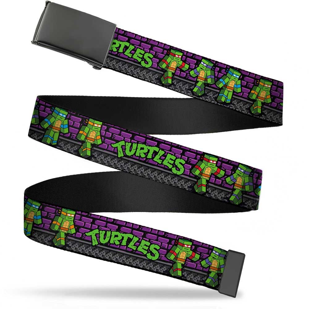 Buckle-Down Adjustable Web Belt - Teenage Mutant Ninja Turtles TMNT Design - 1.25