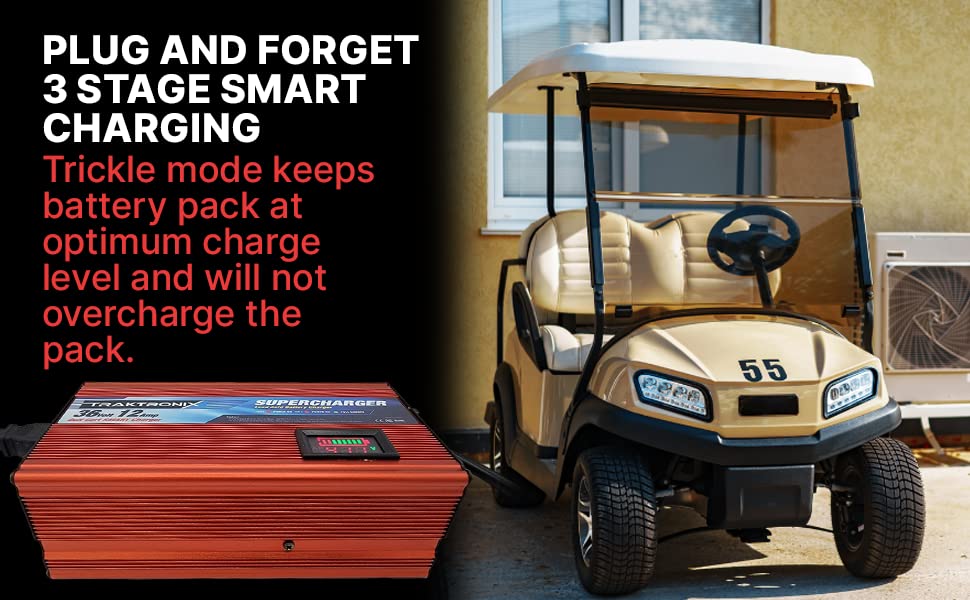 36 Volt EZGO Marathon Golf Cart Battery Charger with Anderson SB-50 Plug - Fast Charging for Golf Carts, Electric Vehicles & Mobility Scooters - Perfect for Golf Courses, RV Parks & Home Use