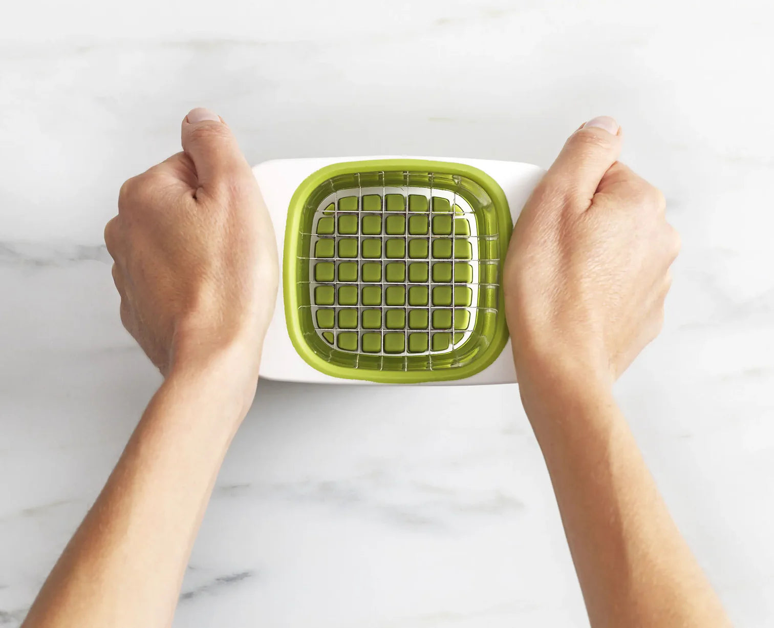 Premium White Vegetable Chopper - ChopCup™ Multi-Functional Kitchen Tool for Dicing, Slicing & Mincing - Perfect for Salads, Stir-Fries & Meal Prep