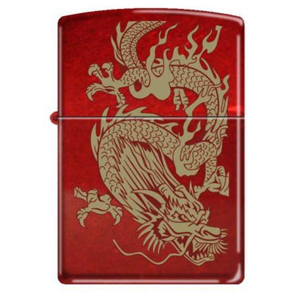 Zippo Oriental Dragon Candy Apple Red Windproof Lighter 8894 - Perfect for Outdoor Adventures, Camping & Collectors