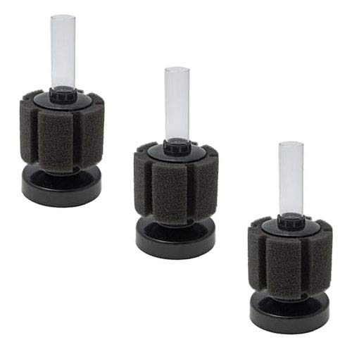 CNZ® Air Driven Biochemical Bio Sponge Filter for Aquarium - XY-2835 (3-Pack) - Ideal for Fish Tanks, Shrimp Breeding & Aquatic Plant Tanks