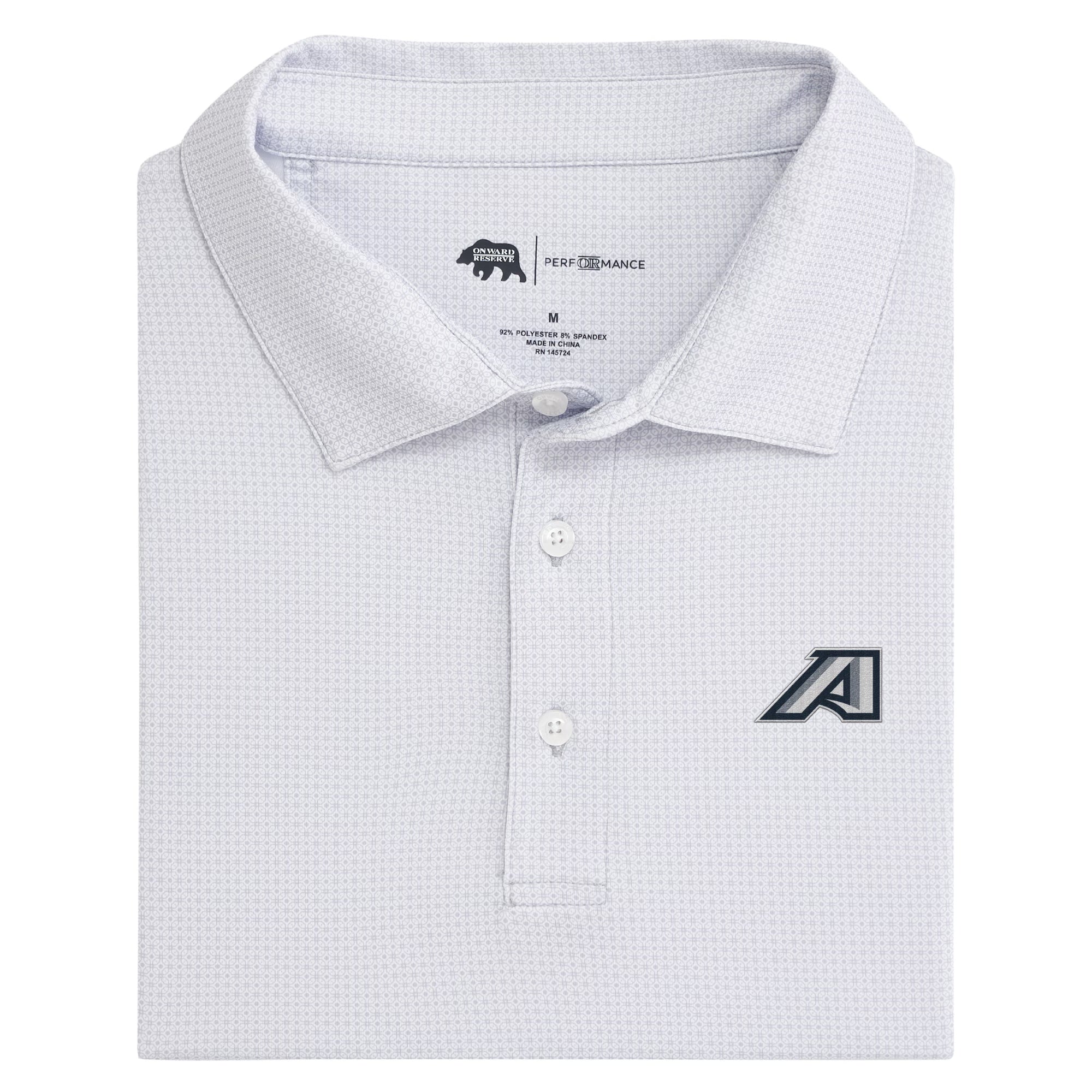 Augusta Range Printed Performance Polo Shirt for Men - Moisture Wicking Golf & Casual Wear - Breathable Quick-Dry Active Shirt for Sports, Work & Outdoor Activities