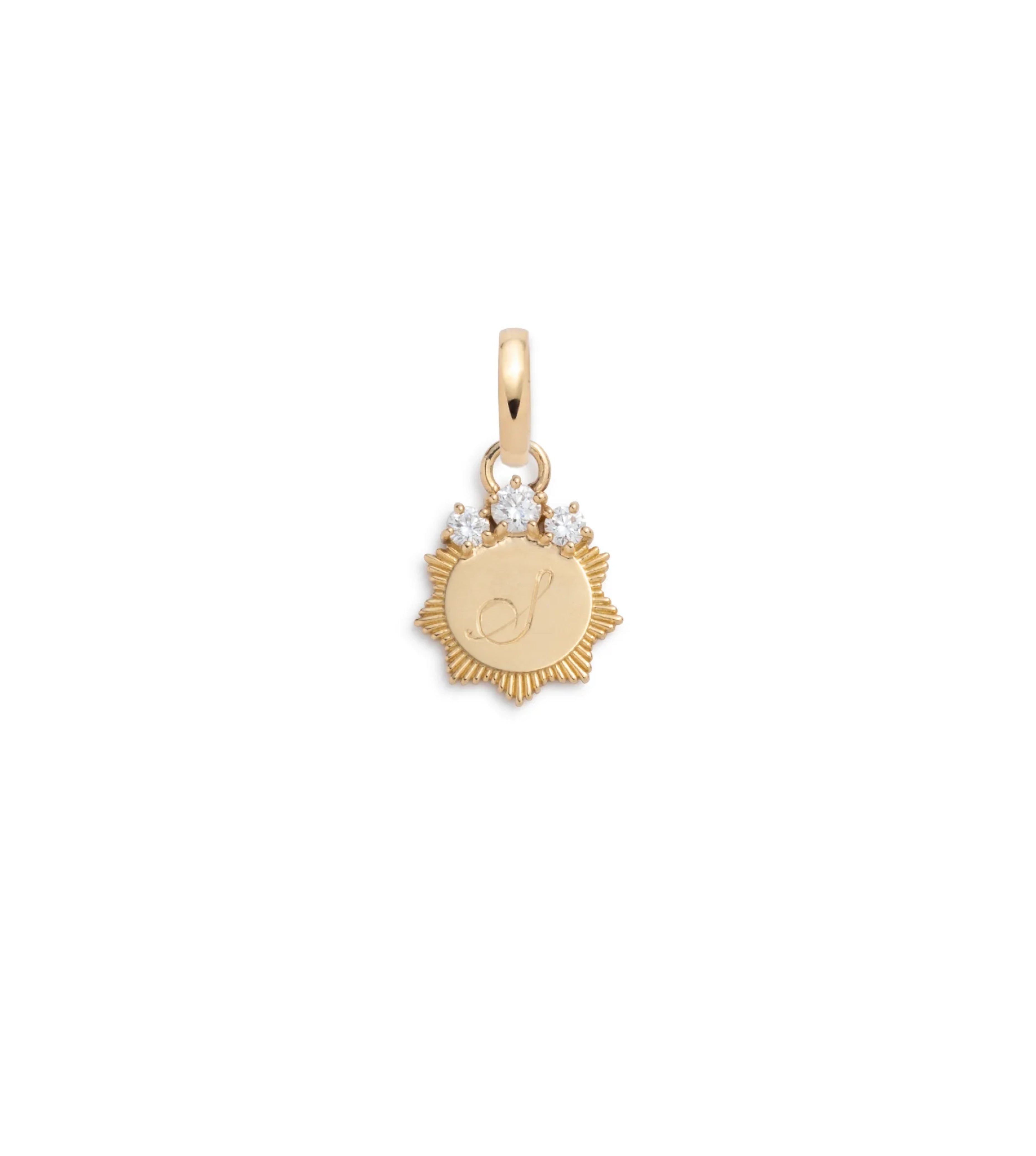 Personalized Diamond Engravable Miniature Medallion with Annex Link - Perfect for Necklaces, Bracelets & Keepsake Jewelry Gifts
