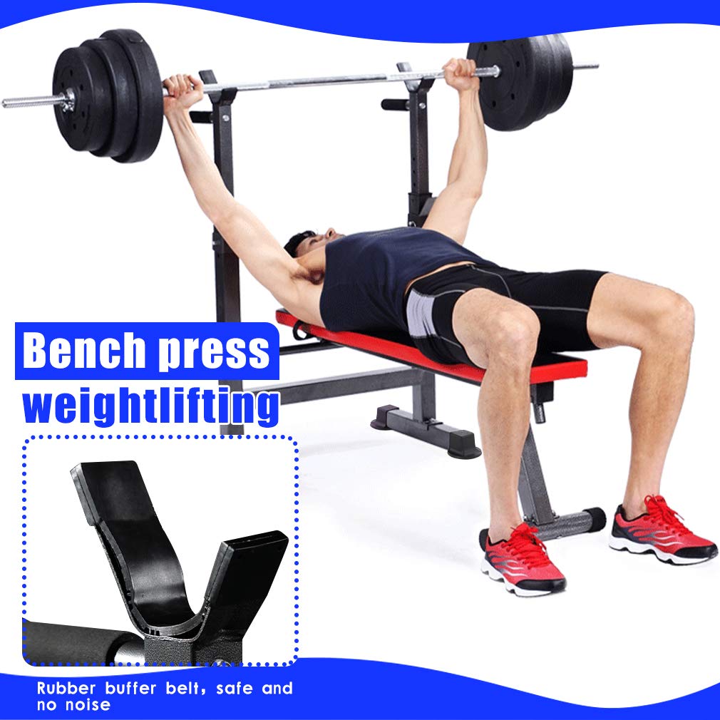 Adjustable Weight Bench for Full Body Workout - Olympic Folding Barbell Rack Stand for Home Gym Strength Training | Perfect for Squats, Bench Press & Home Fitness Routines