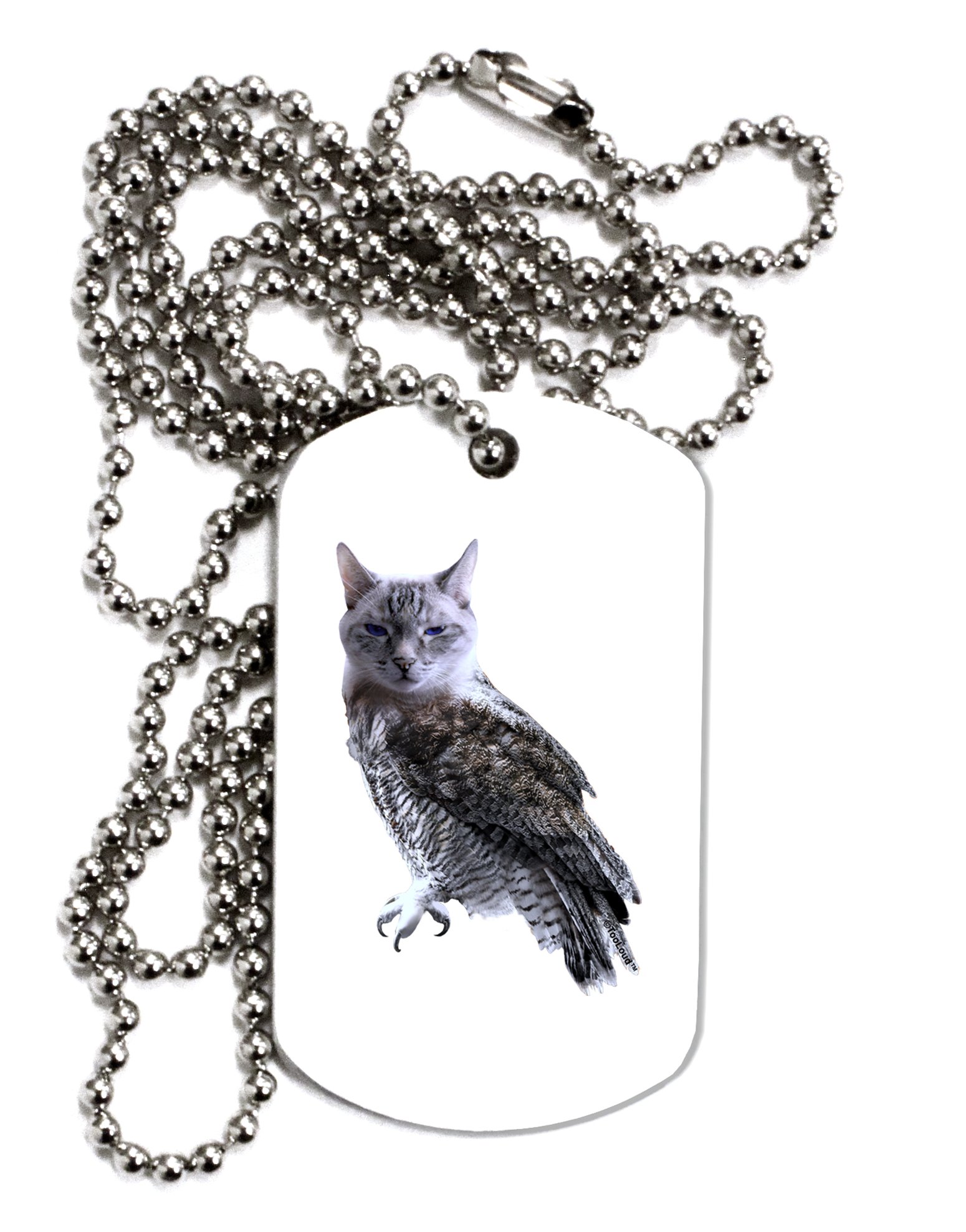 TOOLOUD Lucky Cat & Owl Pendant Dog Tag Necklace for Women - Stylish Pet Memorial Jewelry for Dog Lovers, Perfect for Gifts, Daily Wear & Special Occasions