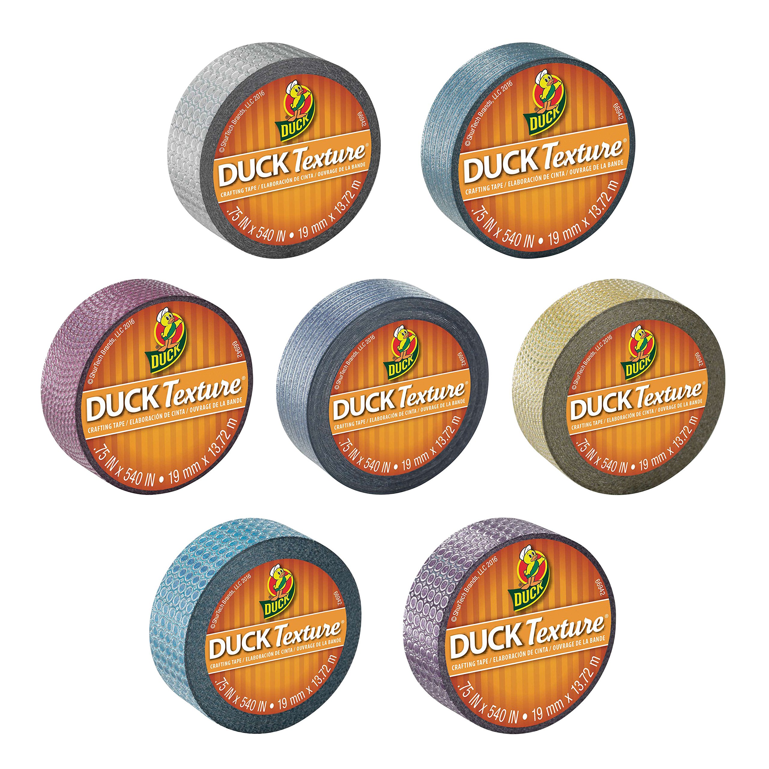 Duck Brand Decorative Tape - .75 in x 15 yds, Gold Wave Pattern, Duck Texture - Perfect for Scrapbooking, Gift Wrapping & DIY Crafts