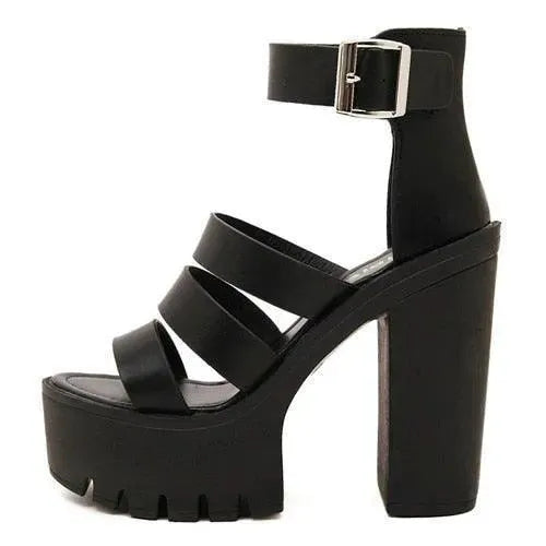 Strappy Platform Heeled Sandals for Women - Comfortable High Block Heel Summer Sandals | Perfect for Weddings, Parties & Beach Vacations
