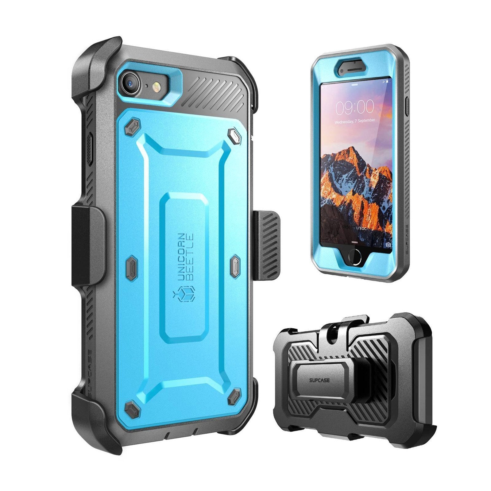 iPhone 7/8 Unicorn Beetle Pro Rugged Full Body Protective Case - Shockproof, Drop Protection & Scratch Resistant Cover for Everyday Use, Outdoor Activities & Travel (Blue)