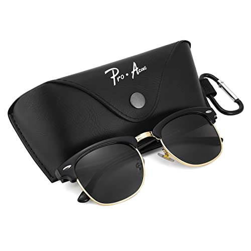 D2 Black/Gold Rimmed With Leather Case