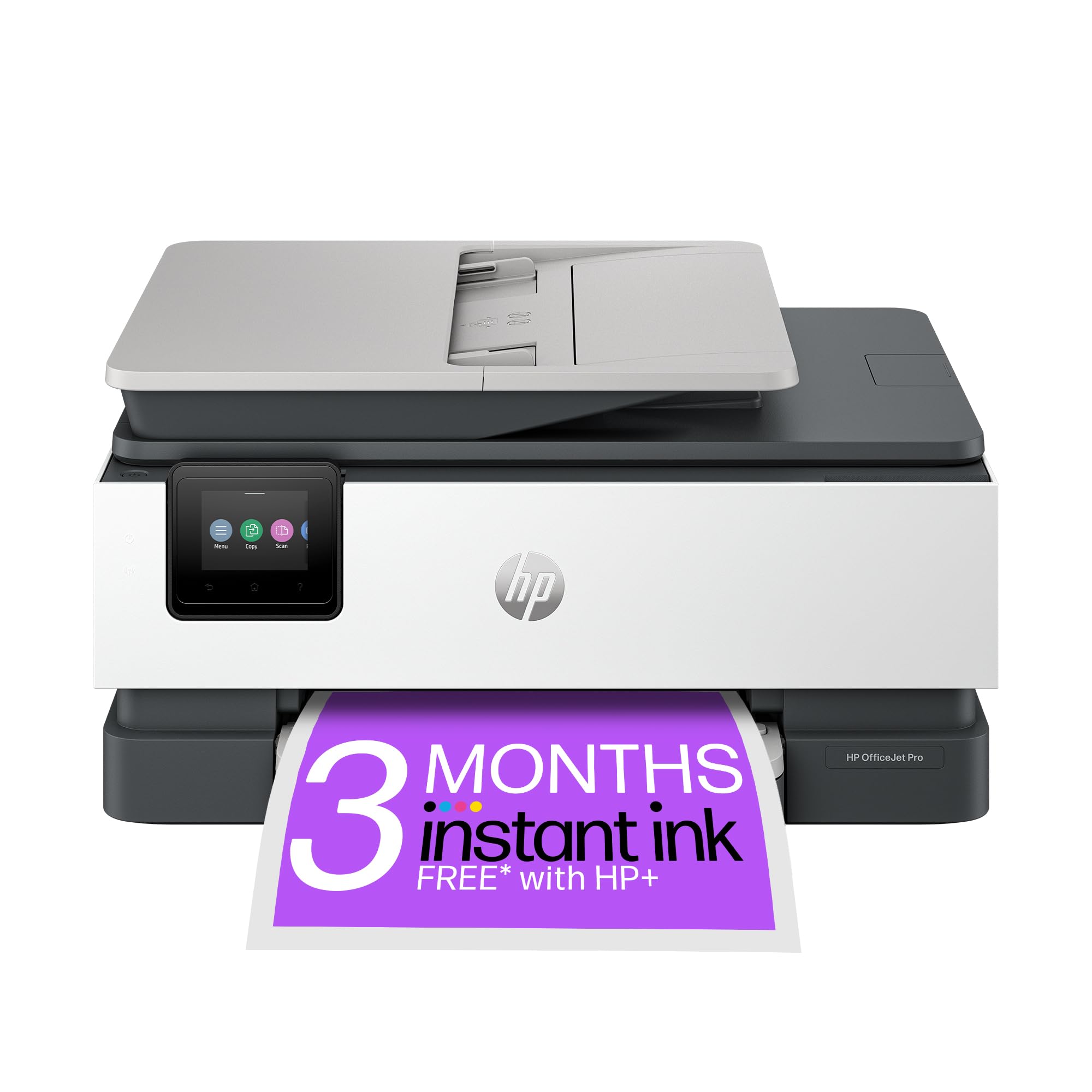 HP OfficeJet Pro 8122e All-in-One Wireless Color Printer with Automatic Document Feeder | Print, Scan, Copy | 3 Months Instant Ink Included | HP+ VPN Printing | Home & Small Office Use | Ideal for Remote Work, Homework & Document Management