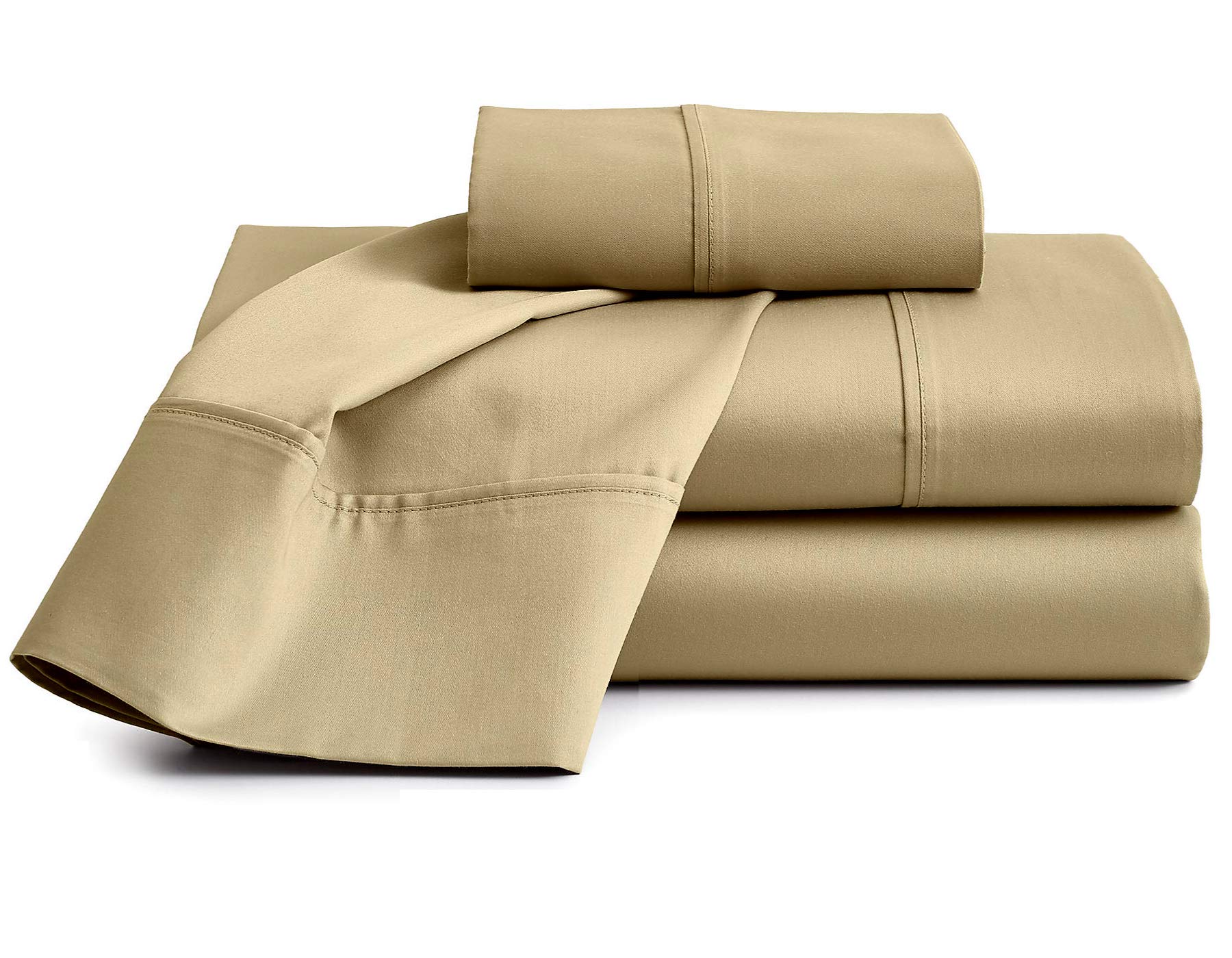 100% Organic Cotton Bed Sheets | Cal-King Size, Taupe Color | 800-Thread-Count Sateen Weave | 17-Inch Deep Pocket | GOTS Certified | Soft & Breathable for All-Season Comfort | Perfect for Master Bedroom, Guest Room, or Luxury Hotel Use