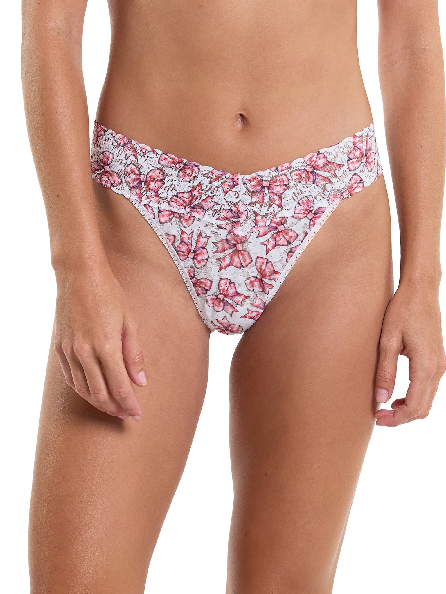 Printed Signature Lace® Original Rise Thong - Soft Comfortable Women's Underwear for Everyday Wear & Special Occasions