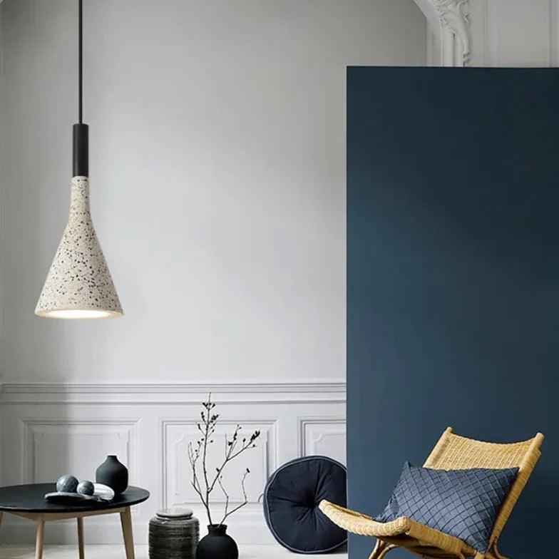 Modern Terrazzo Style Speckled Texture Pendant Light - Elegant Ceiling Lighting for Kitchen, Dining Room & Bedroom Decor