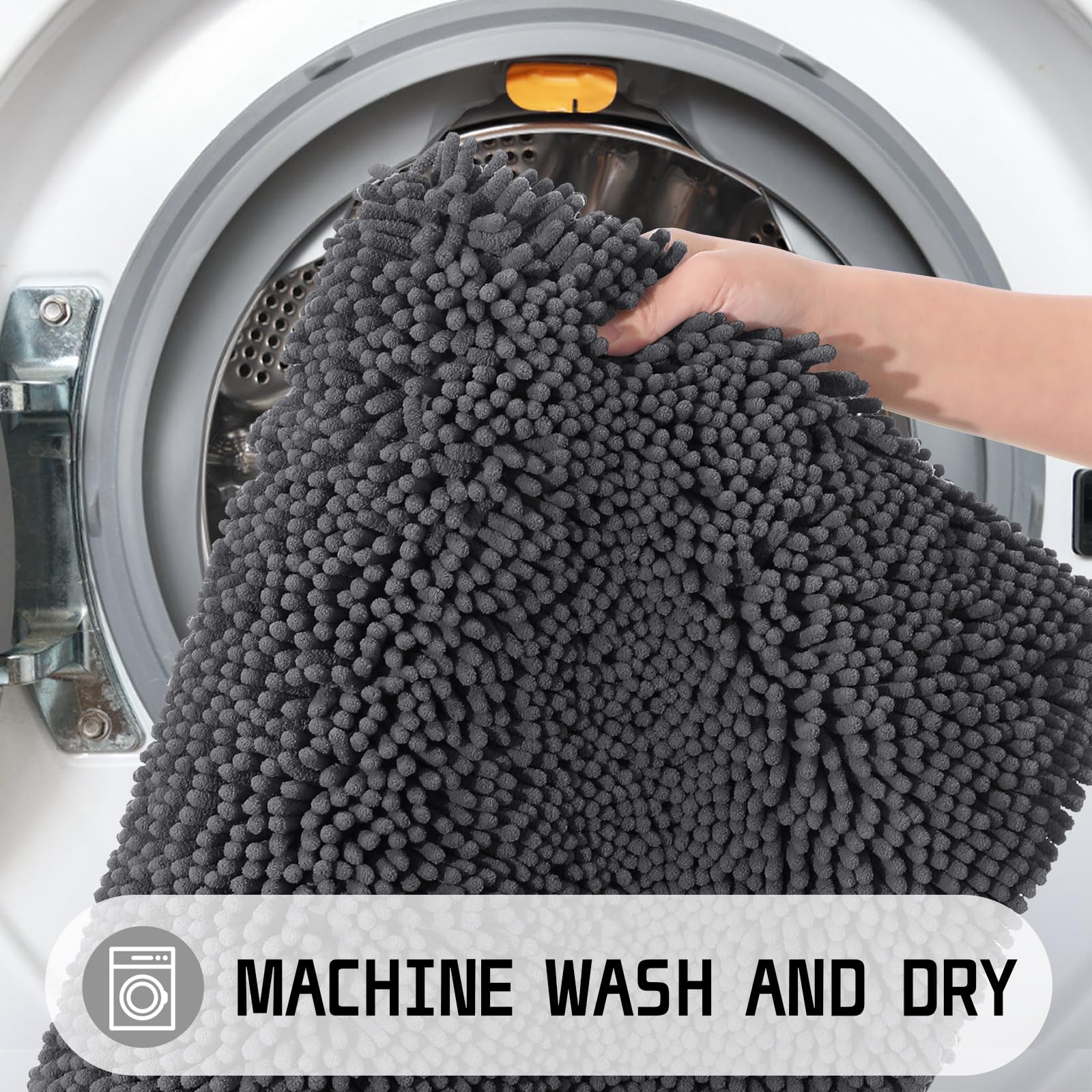 Luxury Chenille Shaggy Bathroom Rug Mat - 32