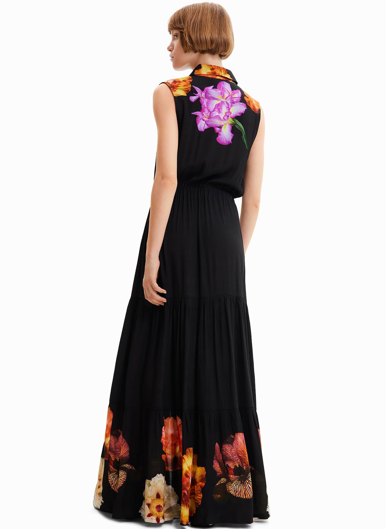 Desigual Women's Sleeveless Woven Dress - Flowy Summer Dress for Beach, Vacation & Casual Outings