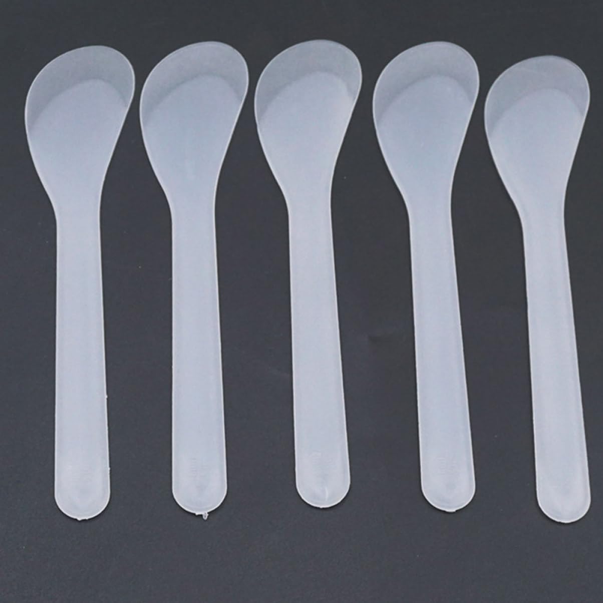 FRCOLOR 50pcs Mini Makeup Spatula Set - White Plastic Cosmetic Spatulas for Facial Mask Application, Skin Care & Esthetician Supplies | Perfect for DIY Beauty, Spa Treatments & Professional Use