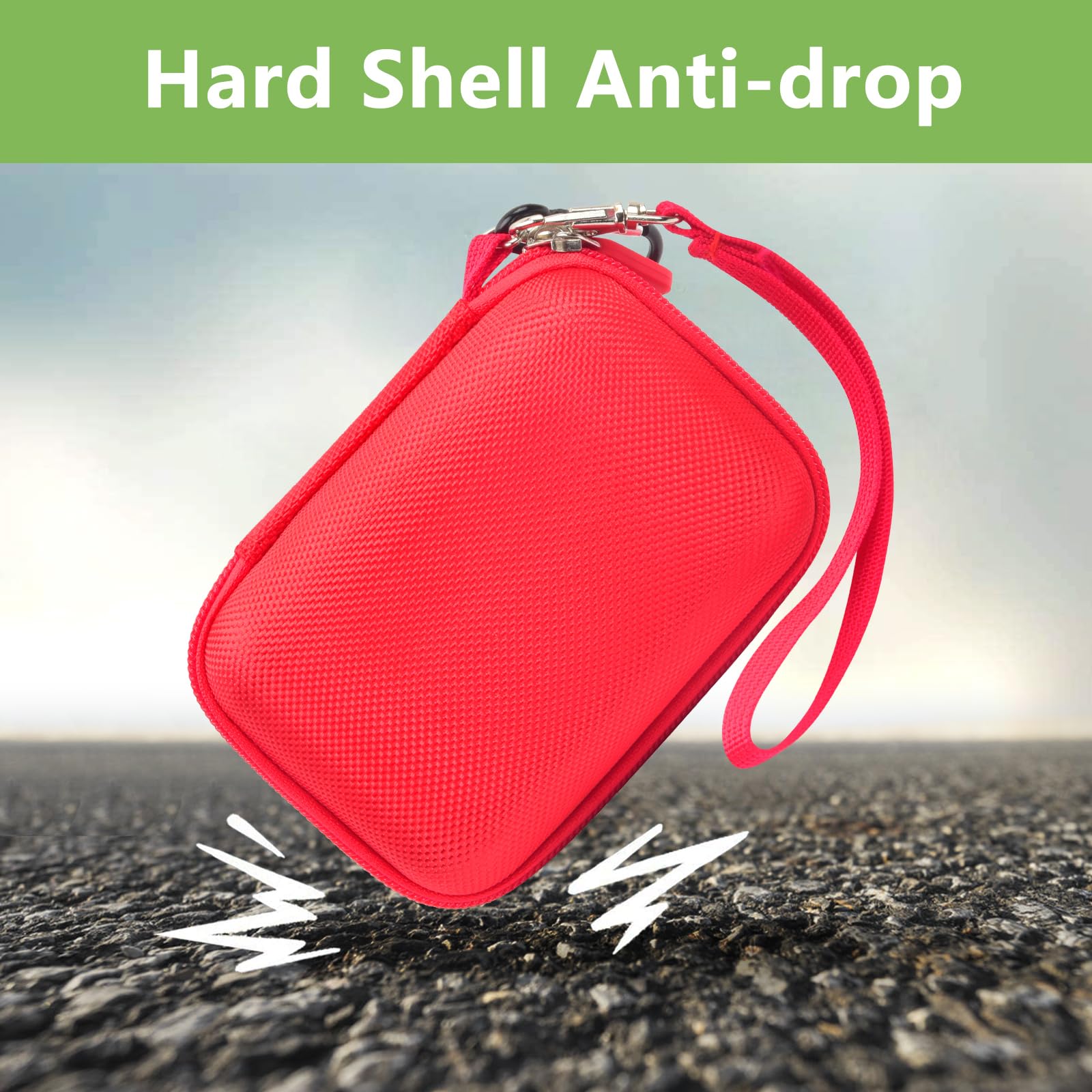 JBL Go 4/Go 3/Go 3 Eco/Go 2 Waterproof Bluetooth Speaker Carrying Case - Durable Portable Protective Box for Mini Wireless Speakers, Perfect for Travel, Outdoor Adventures, and Home Use (Red)