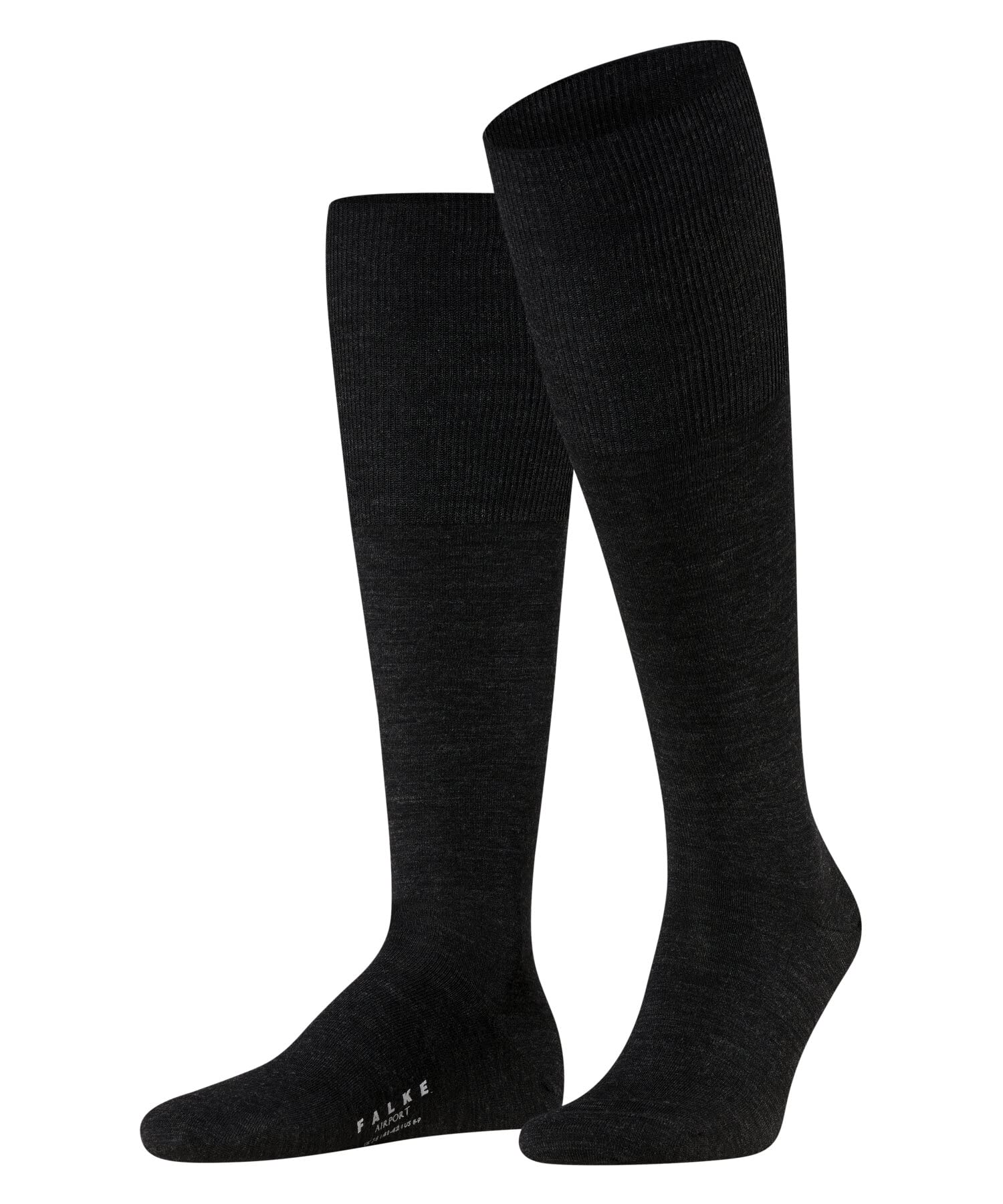 FALKE Men's Knee-High Dress Socks - Breathable Merino Wool & Cotton Blend for Business Travel, Office & Casual Wear - Comfortable Formal Socks for Airports, Work & Leisure - 1 Pair