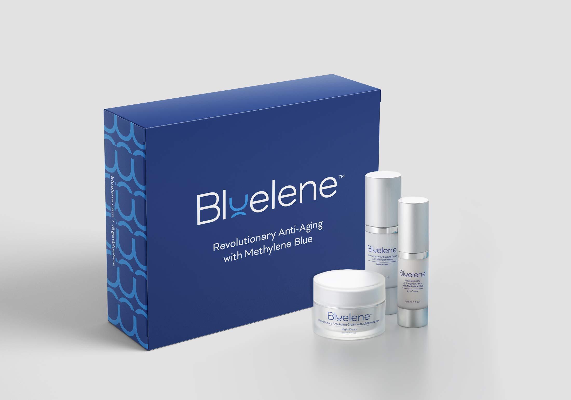 Trio Gift Box Set - Night Cream, Eye Plus Cream & Daily Moisturizer with Methylene Blue | Anti-Aging Skincare Set for Women | Perfect for Gifts, Travel & Daily Skincare Routine