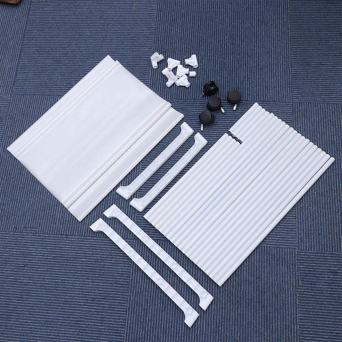 VICASKY 1PC White Clothes Drying Rack with Pulley - Space Saving Laundry Hanger Stand for Indoor & Outdoor Garment Storage - Perfect for Apartments, Dorms, and Small Spaces
