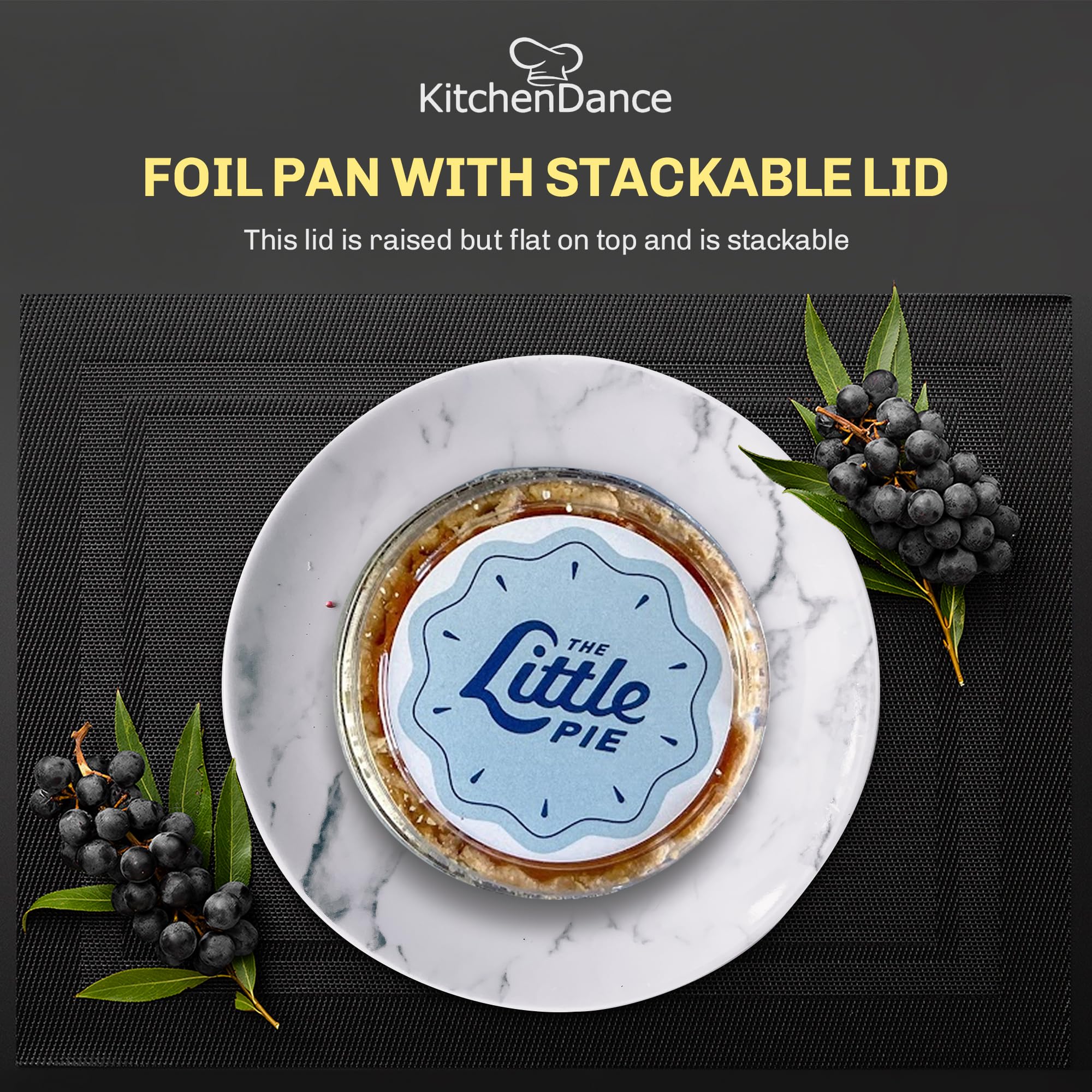 KitchenDance 4oz Disposable Gold Aluminum Baking Cups with Lids - Stackable Foil Pans for Creme Brulee, Flan, Cupcakes & Desserts - Perfect for Home Baking, Party Catering & Meal Prep (500-Pack)