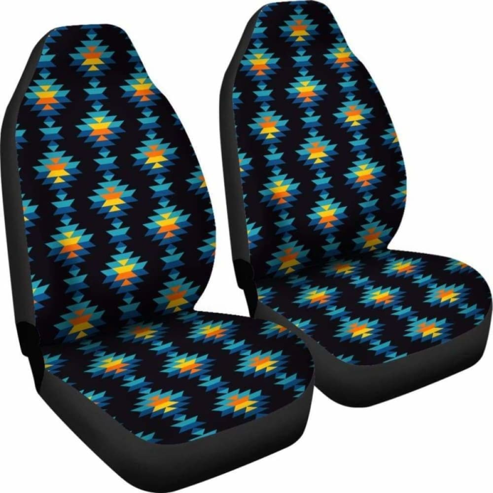 Aztec Style Ethnic Pattern Boho Car Seat Covers - Waterproof & Non-Slip Seat Protectors for Cars, SUVs & Trucks - Perfect for Road Trips, Daily Commute & Boho Interior Styling