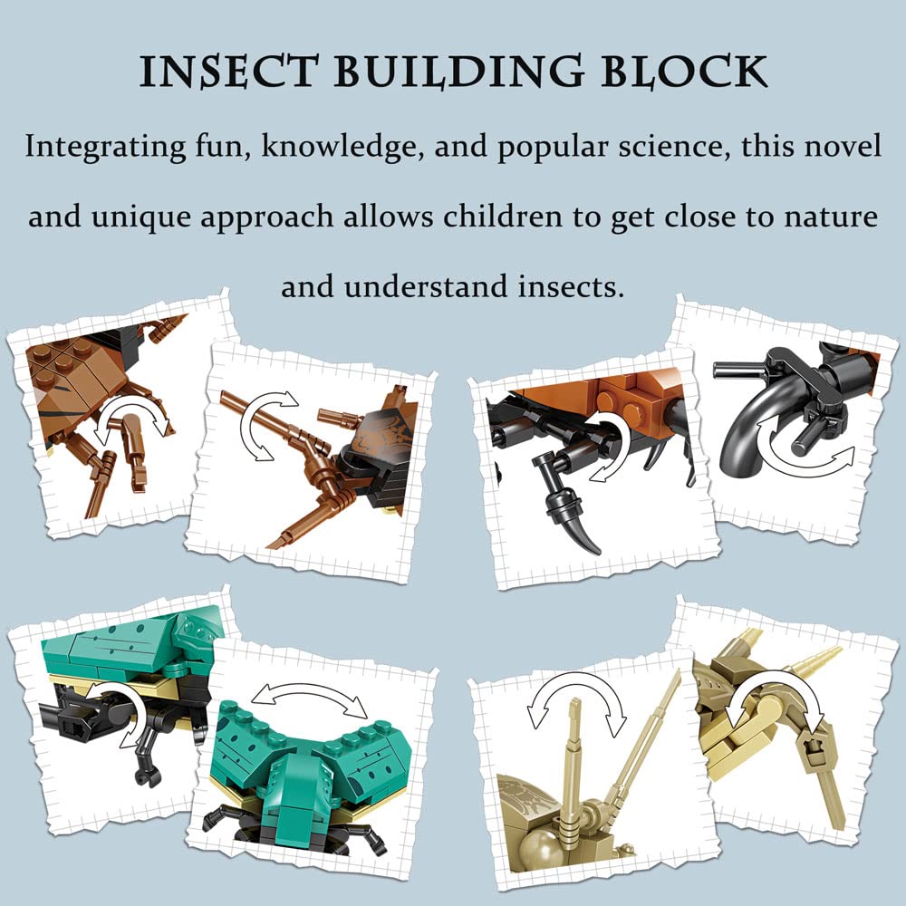 8 Packs STEM Animal Building Blocks Toy Set - 476PCS Creative Construction Kit for Kids Ages 6-8, Educational Birthday Party Favors & Gifts Compatible with Lego - Perfect for Classroom STEM Activities, Creative Play & Birthday Party Giveaways