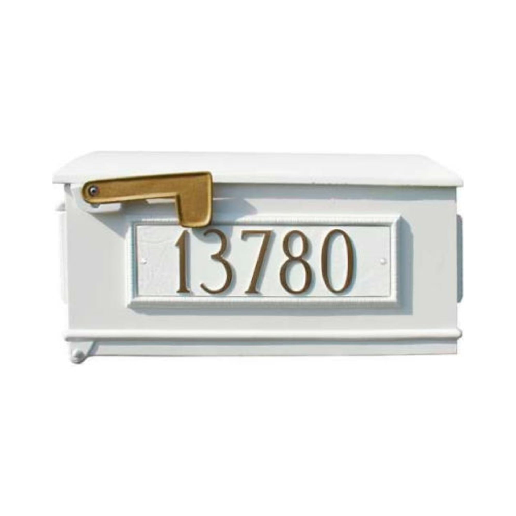 QualArc LM3P-WHT White Lewiston Mailbox with 3 Address Plates - Durable Outdoor Mailbox for Homes, Offices & Rural Areas