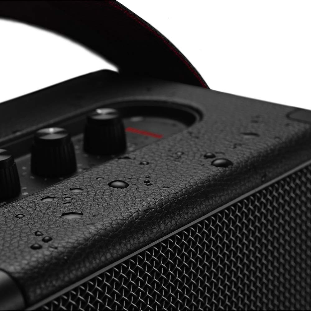 Marshall Kilburn II Portable Bluetooth Speaker - Wireless Outdoor Speaker with 20+ Hours Playtime, IPX2 Water Resistance, Bass & Treble Controls - Perfect for Travel, Beach, Camping & Home Use (Black, Model 1002634)