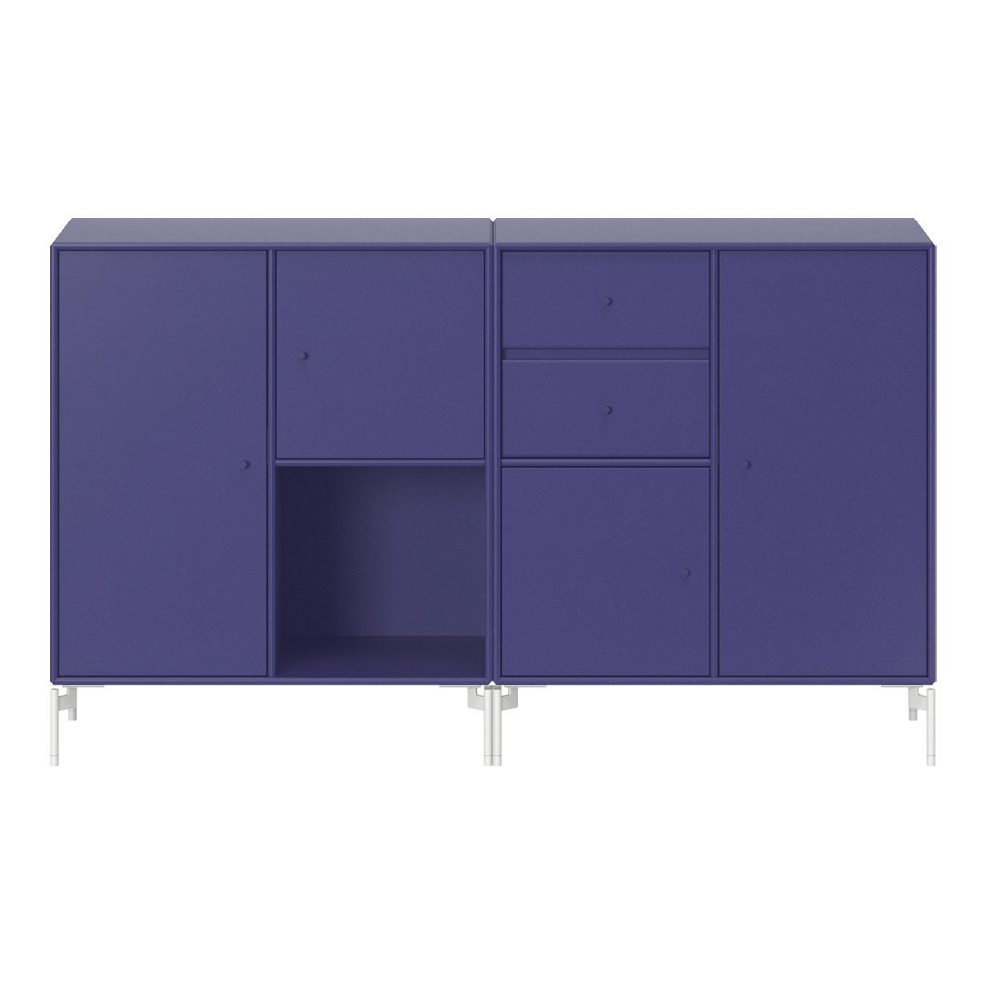 Modern Couple Sideboard with Sturdy Wooden Legs - Stylish Storage Cabinet for Living Room, Bedroom, or Entryway