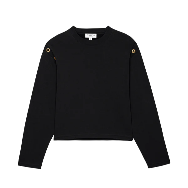Arlem Women's Casual Sweatshirt - Soft Fleece Pullover with Long Sleeves (Jet Black) | Perfect for Fall, Winter, Gym & Lounge Wear