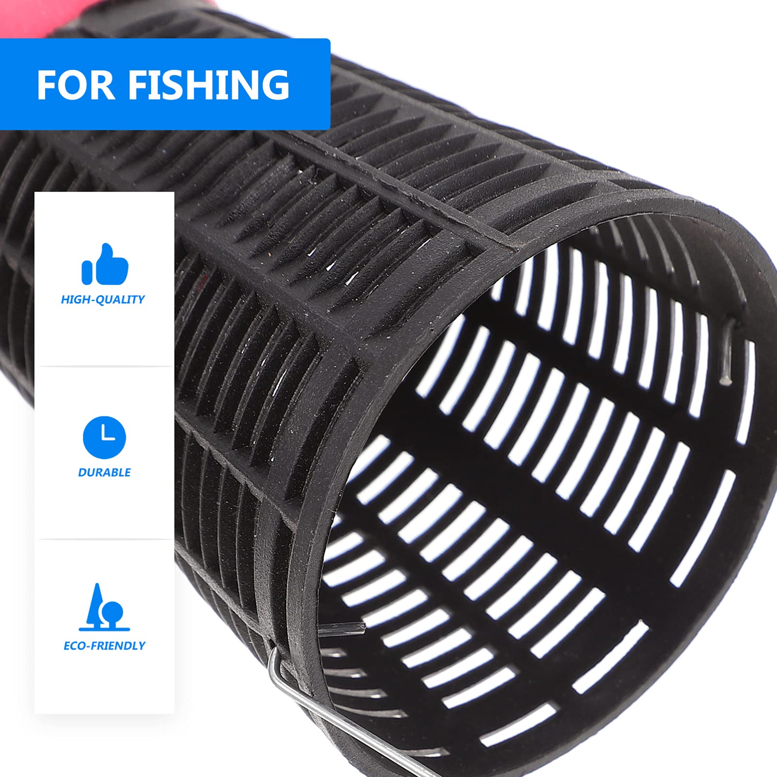 LIOOBO 3-Piece Badminton-Shaped Fishing Bait Feeder Set - Plastic Lure Cage & Bait Thrower for Freshwater & Saltwater Fishing - Perfect for Carp, Catfish, and Bass Fishing Trips