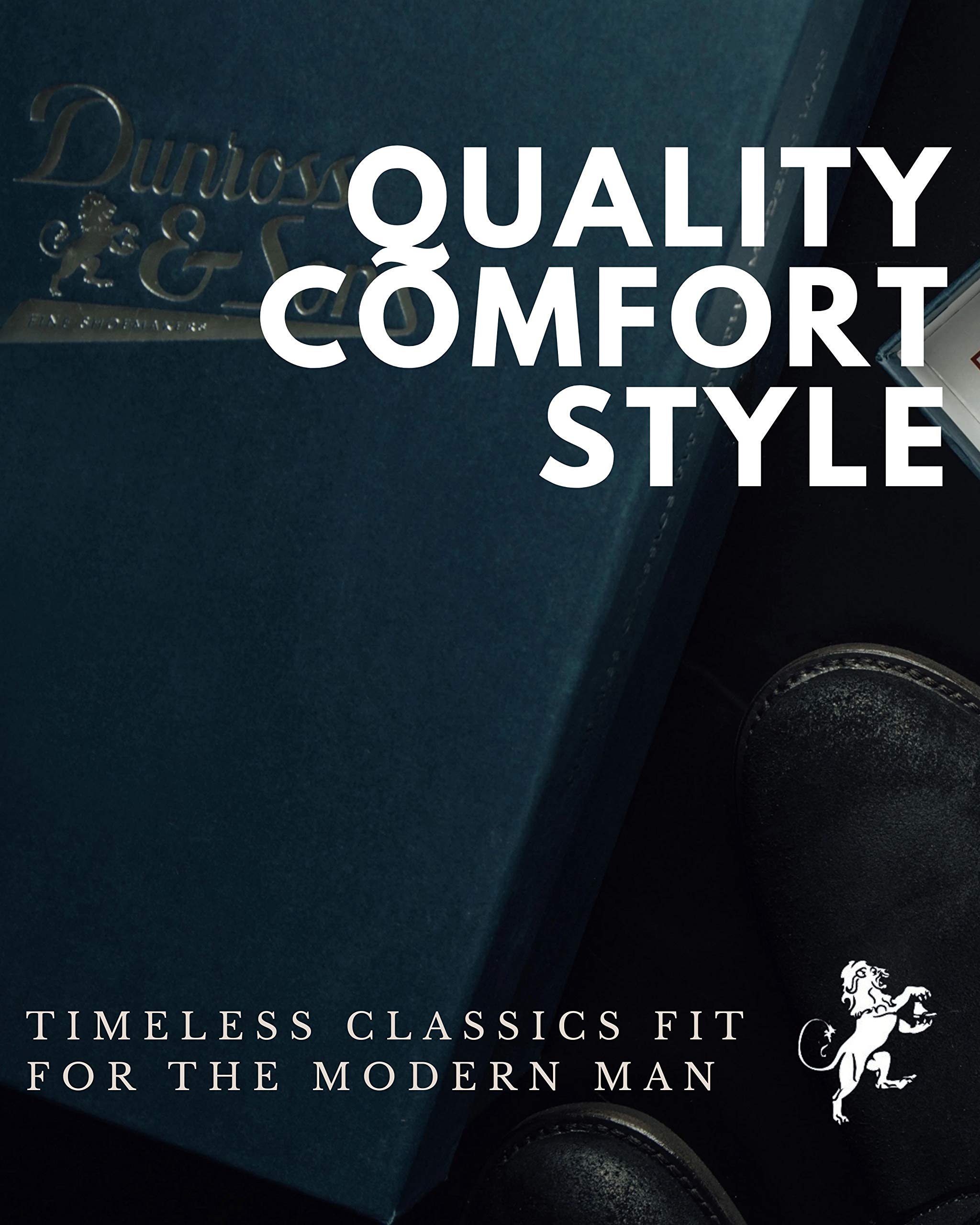 Dunross & Sons Men's Dress Shoes - Black & Brown Oxford Derby Business Shoes for Formal Occasions, Office Wear & Weddings