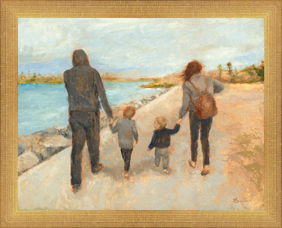 Family Walk On The Beach - Comfortable & Stylish Beach Sandals for Women, Men and Kids | Perfect for Summer Vacations, Seaside Strolls and Outdoor Adventures