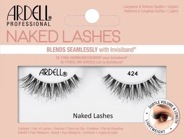 Ardell Strip Lashes 424 - Natural Naked Lashes for Everyday Wear | False Eyelashes for Enhancing Beauty, Perfect for Work, Date Night & Special Occasions