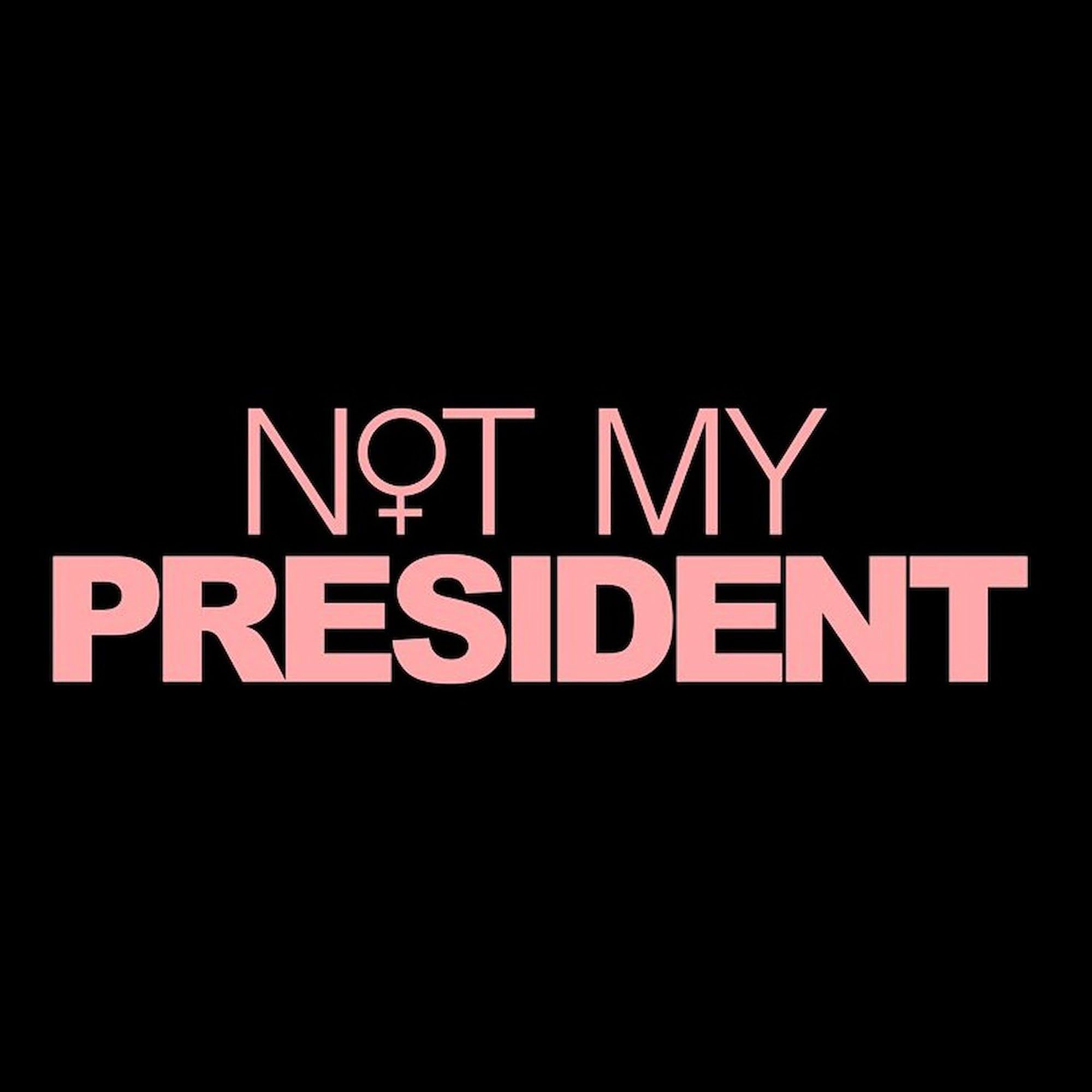 Not My President Women's Square Sticker - 3x3 Inch Bumper Decal for Cars, Laptops & Windows - Political Statement Stickers for Protest & Activism