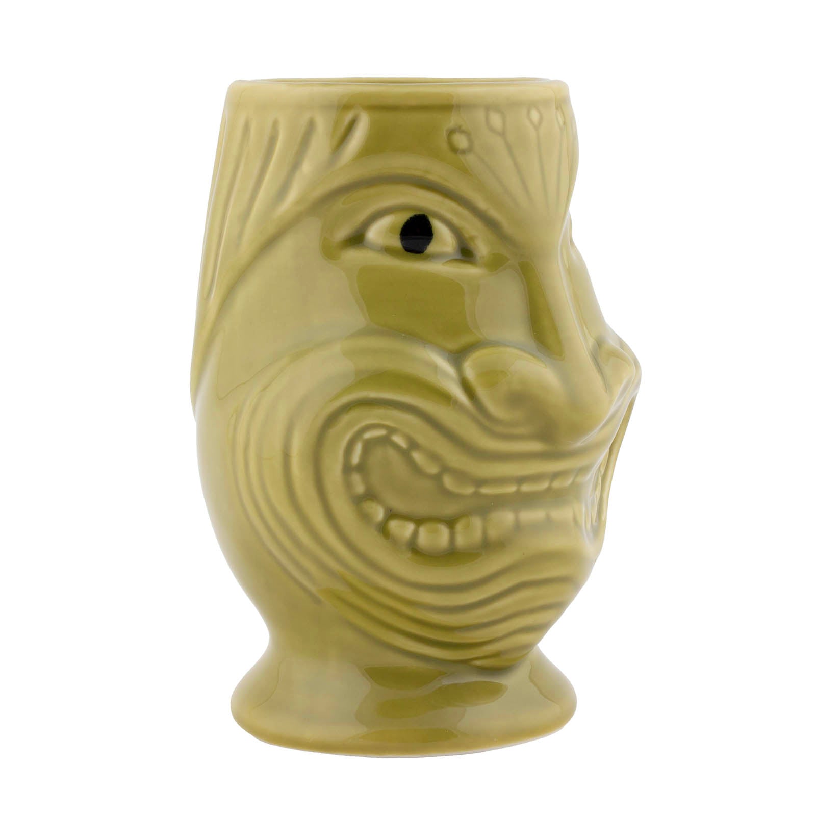 BarConic® 12oz Tiki Mug with Funny Face Design - Perfect for Tropical Cocktails, Themed Parties & Home Bar Decor
