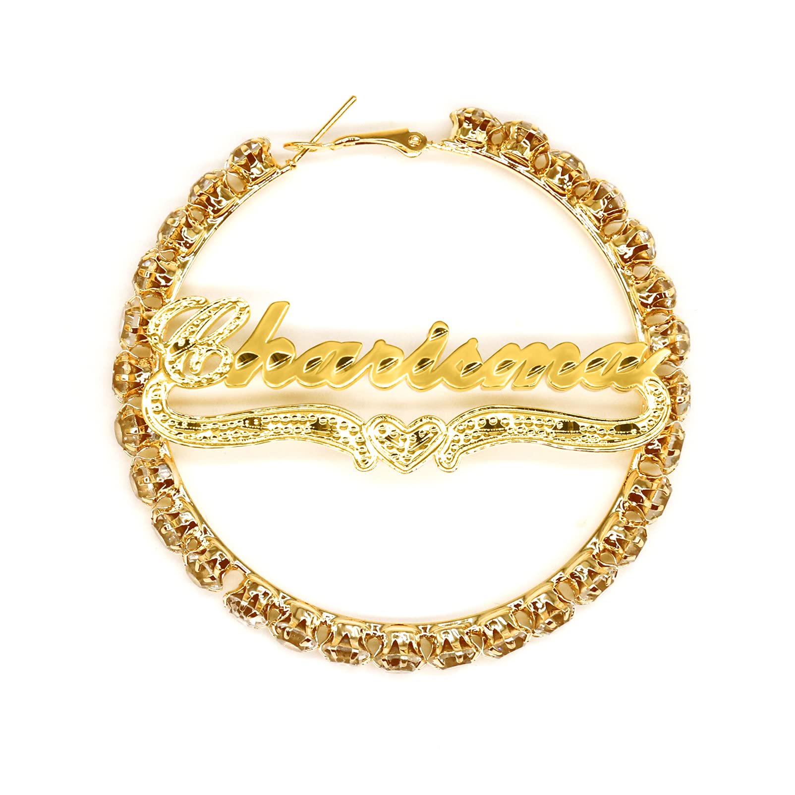 Custom S925 Sterling Silver Personalized Name Hoop Earrings for Women & Girls - Fashion Jewelry Gift with Engraved Any Name - Perfect for Birthdays, Anniversaries & Special Occasions