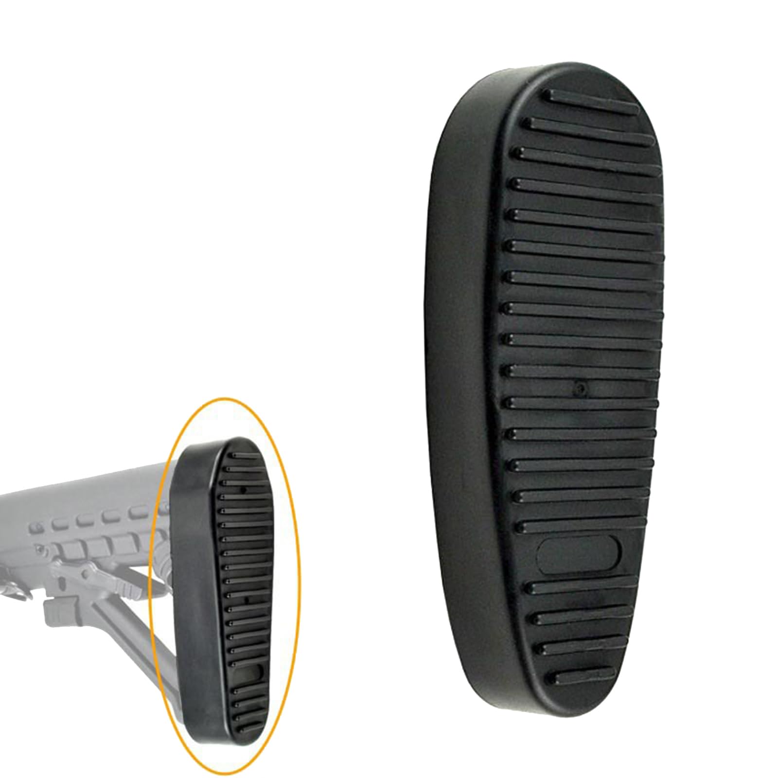Recoil Reducing Rubber Slip-On Butt Pad for Rifles & Shotguns - Anti-Slip Tactical Stock Pad for Improved Shooting Comfort (Hunting, Target Practice, Home Defense)