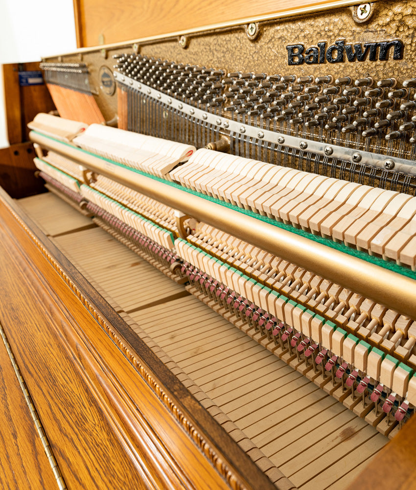 Baldwin 45 5045 Upright Piano in Satin Oak Finish | Serial Number 433360 | Pre-Owned Grand Piano for Home, Studio & Music School | Perfect for Classical, Jazz & Piano Lessons