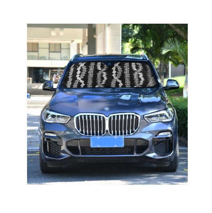 Forever Lei 'Ele'ele Car Windshield Sun Shade - UV Protection & Heat Blocking for Cars, Trucks, SUVs - Perfect for Parking, Travel & Outdoor Activities