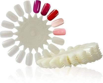 ADOERE 10 Palette Nail Tips Display Board - 20 Colors for Nail Art Practice & Swatching - Salon & Home Use