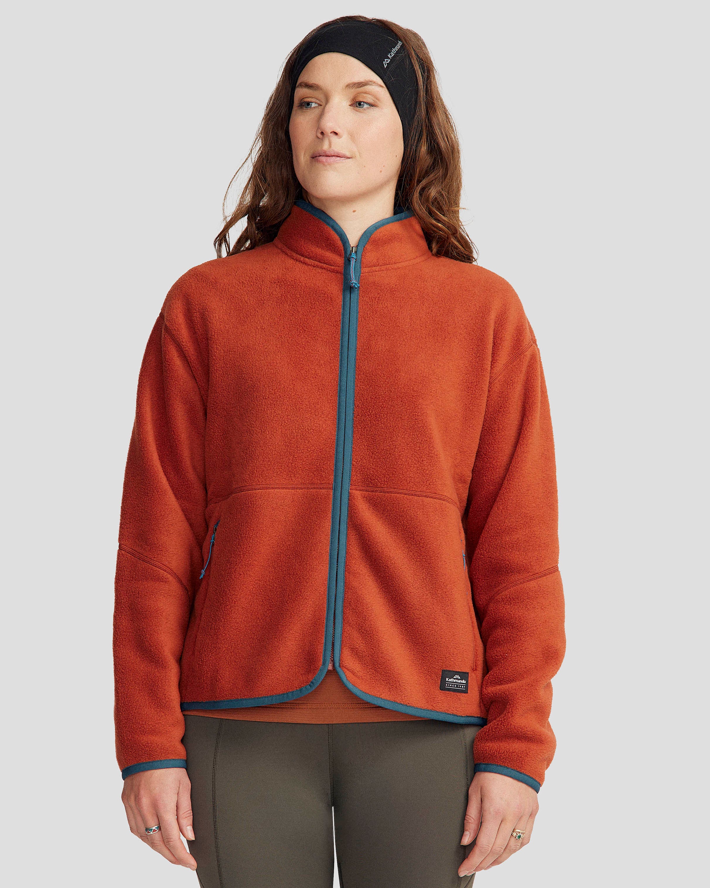 Women's Trailhead Fleece Jacket - Lightweight Warm Outdoor Jacket for Hiking & Camping (Redwood) | Perfect for Fall & Winter Adventures