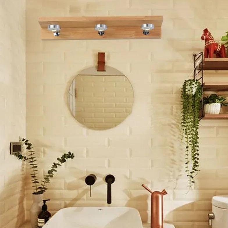 Modern Geometric Brown Wooden LED Wall Lights - Energy-Efficient Home Decor for Living Room, Bedroom & Office - Warm Ambient Lighting for Cozy Spaces