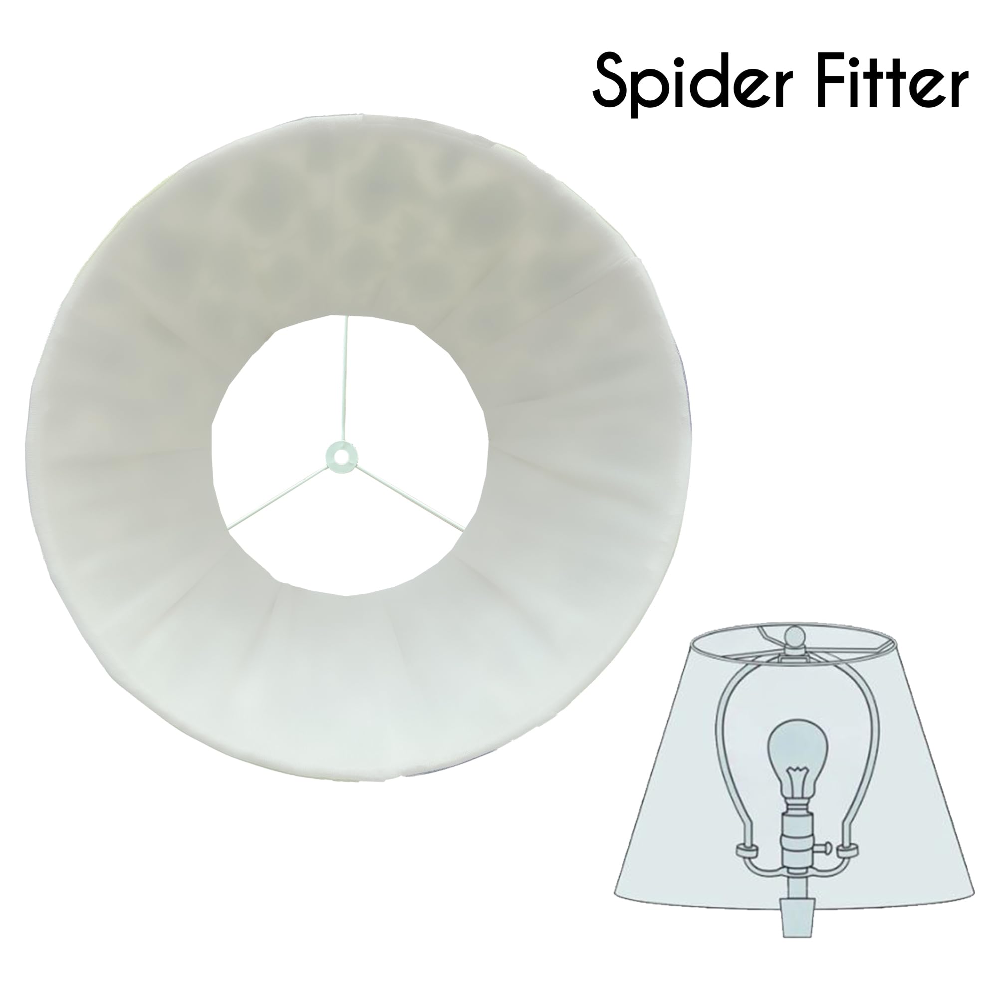 Vibrant Red Ikat Pleated Spider Fitter Lamp Shade - 13.7