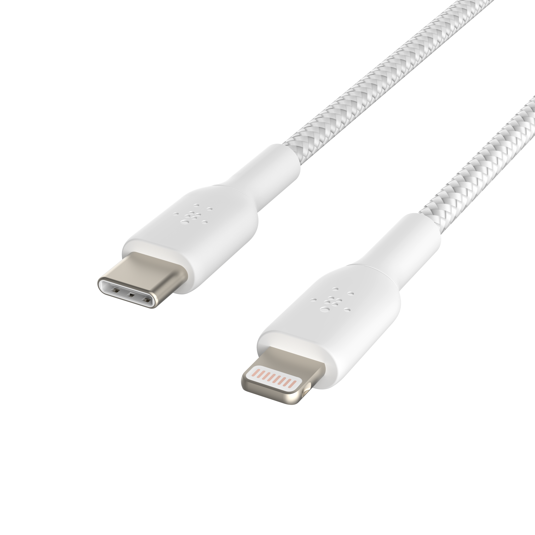 Belkin BOOST↑CHARGE™ USB-C to Lightning Braided Cable (6.6ft/2m) - Fast Charging Cord for iPhone 14/13/12/11/X/8, iPad & AirPods | Durable Nylon for Home, Office & Travel Use